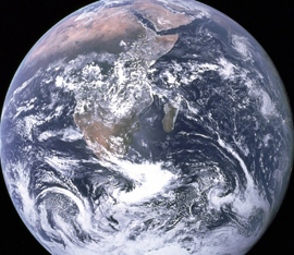 Planeta visto desde el espacio
